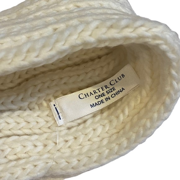 Charter Club White Jeweled Winter Headwrap NWT - Picture 4 of 5